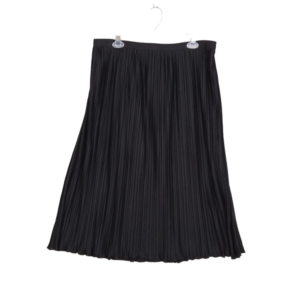 Wednesday Style Pleated Midi Skirt Size 16 Black